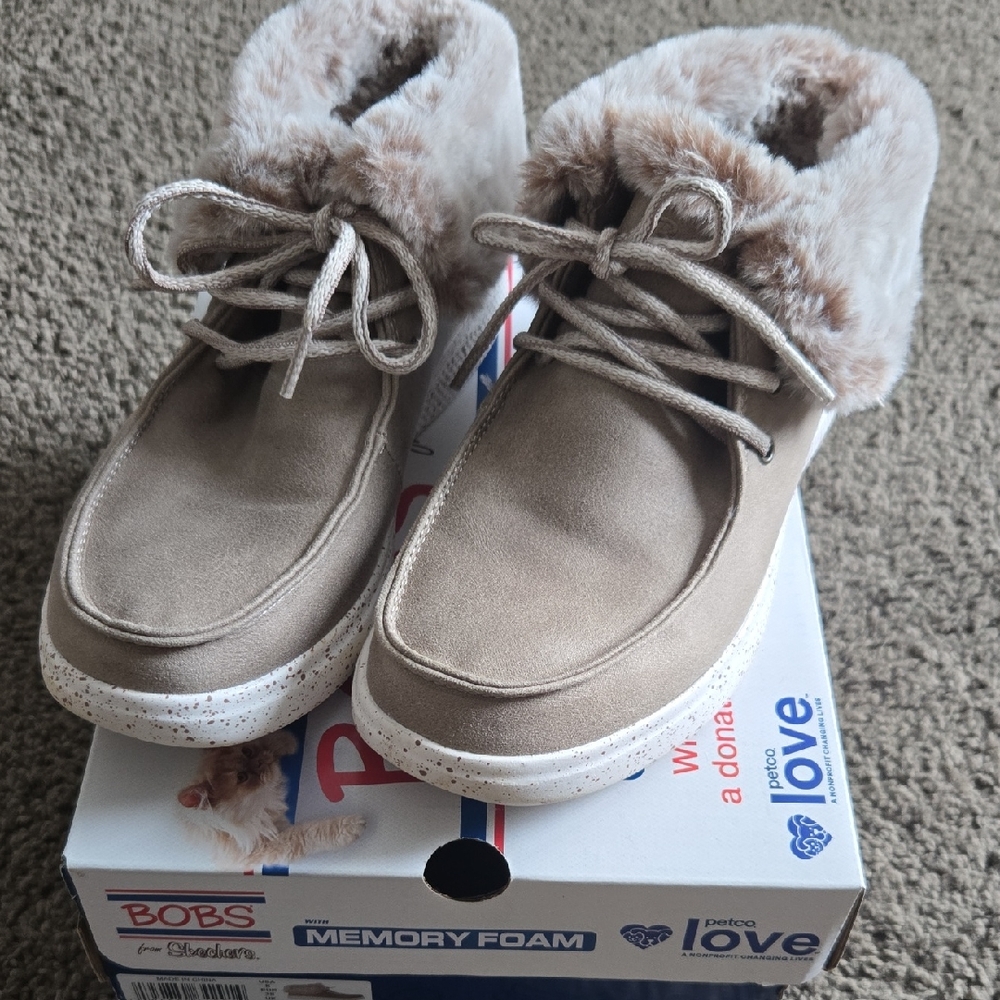 Skechers Tan Fur-Lined Shoes